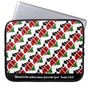 KENYA KARTA Anpassade Text BLESSED Laptop Fodral