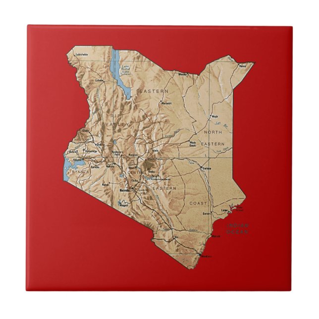 Kenya Kartplatta Kakelplatta (Framsidan)