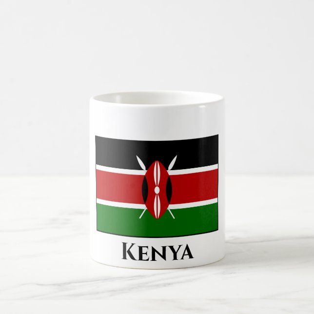 Kenya (kenyan) Flagga Kaffemugg (Center)