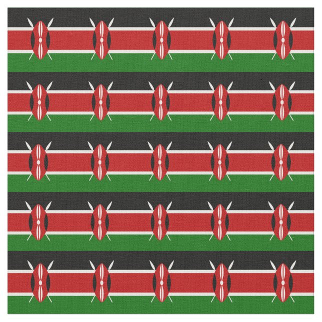 Kenya & Kenyan Flagga, mode, resa/sport Tyg (Närbild)