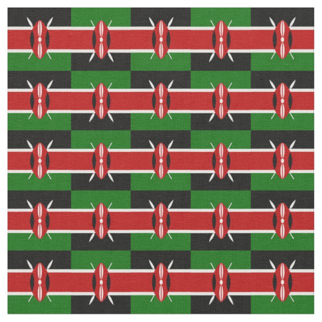 Kenya & Kenyan Flagga, mode, resa/sport Tyg (Närbild)