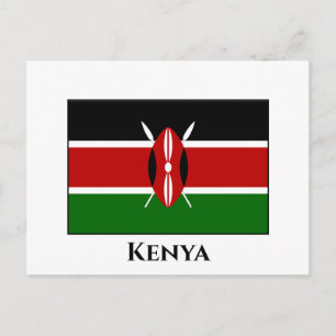 Kenya (kenyan) Flagga Vykort