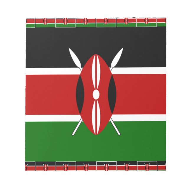 Kenya Kenyan Flaggor Anteckningsblock (Framsida)