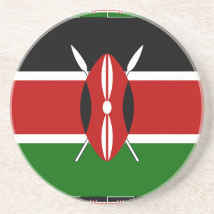 Kenya Kenyan Flaggor Underlägg Sandsten