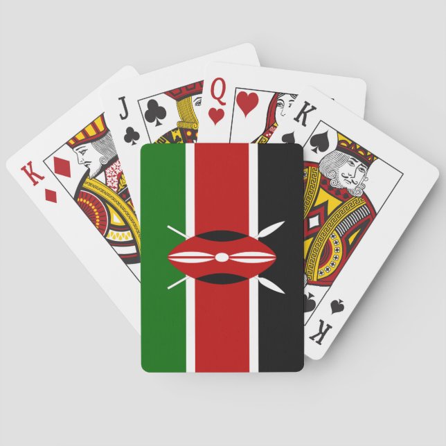 Kenya (kenyansk) flagga casinokort (Baksidan)