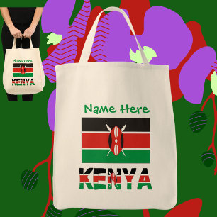 Kenya Kenyansk Flagga Grön Personlig Tygkasse