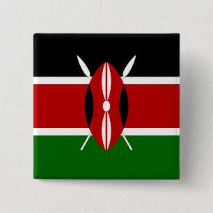 Kenya (kenyanska) Flagga Knapp