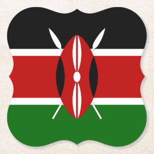Kenya (kenyanska) Flagga Underlägg Papper