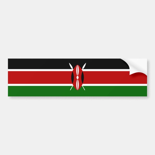 Kenya/Kenyanska flaggan Bildekal (Framsidan)