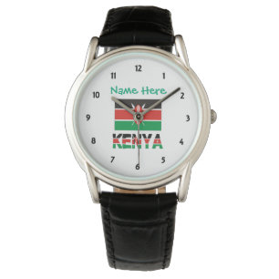 Kenya Kenyas flagga Grön Personlig Herr Armbandsur