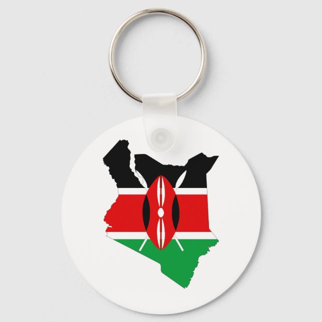 kenya land flagga karta nyckelring (Framsida)