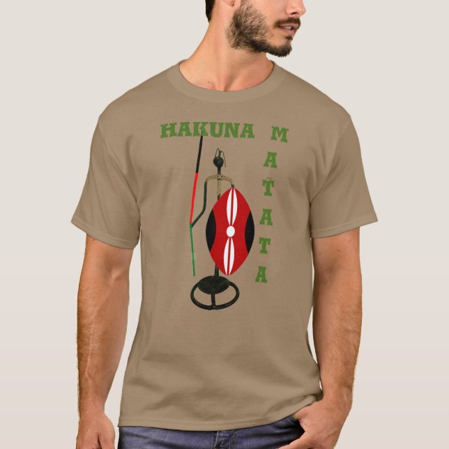 Kenya Mara Safari Basic Mörk T-Shirt Template (Framsida)