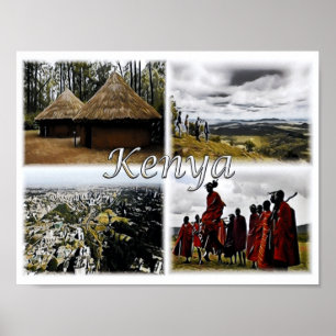 Kenya - Mosaic - Poster