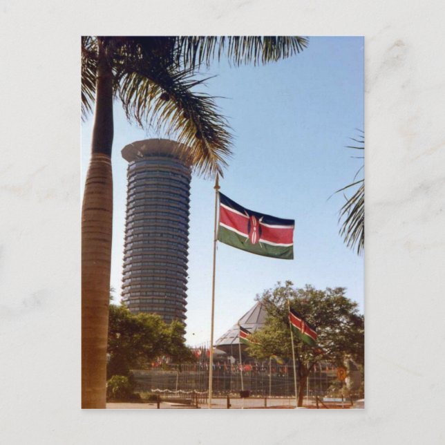 Kenya - Nairobi - Flaggorna & Palmerna Vykort (Framsida)
