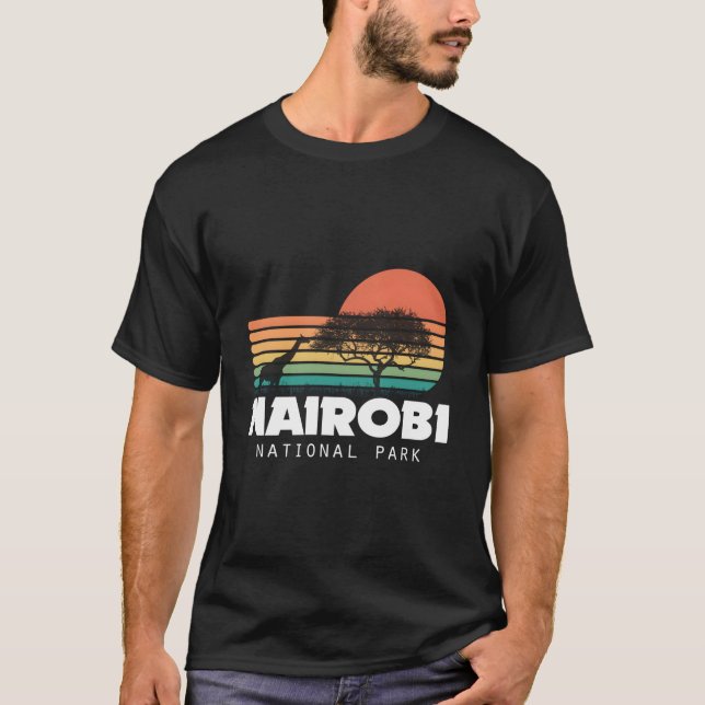 Kenya Nairobi National Park Africa Serengeti T Shirt (Framsida)