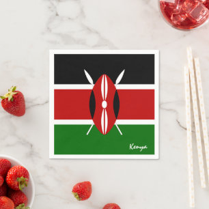 Kenya och Kenyan Flagga party mode /sportfantast Pappersservett