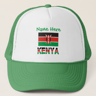 Kenya och kenyansk flagga grön personalisering keps
