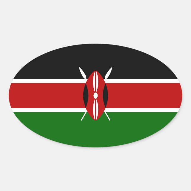 KENYA OVALT KLISTERMÄRKE (Framsida)