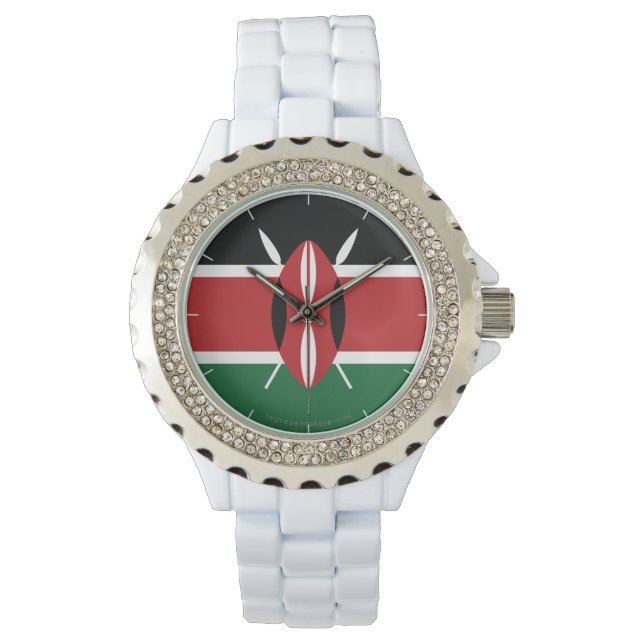 Kenya Plain Flagga Armbandsur (Framsida)
