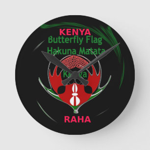 Kenya Raha Hakuna Matata.jpg Rund Klocka