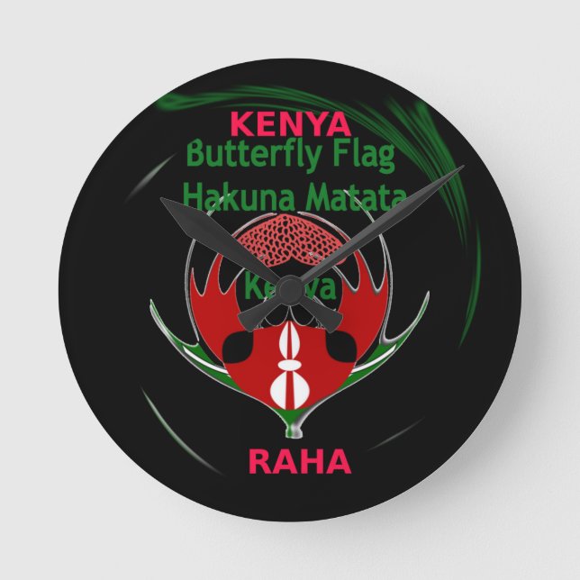 Kenya Raha Hakuna Matata.jpg Rund Klocka (Framsida)