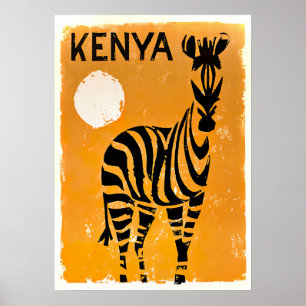 Kenya Retro Vintage resor Poster