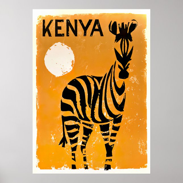 Kenya Retro Vintage resor Poster (Framsidan)