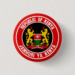 Kenya Round Emblem Knapp