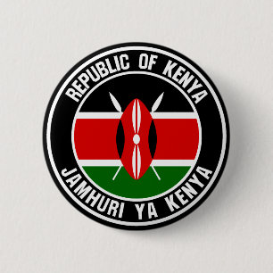 Kenya Round Emblem Knapp