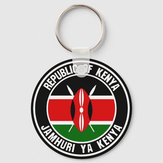 Kenya Round Emblem Nyckelring (Framsida)