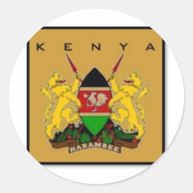 KENYA RUNT KLISTERMÄRKE (Framsida)