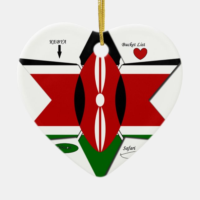 Kenya Safari Julgransprydnad Keramik (Framsidan)