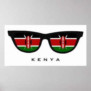 Kenya Shades anpassningsbar text och färg poster