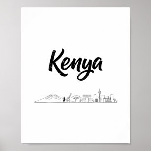 Kenya Skyline Resor Kläder Poster