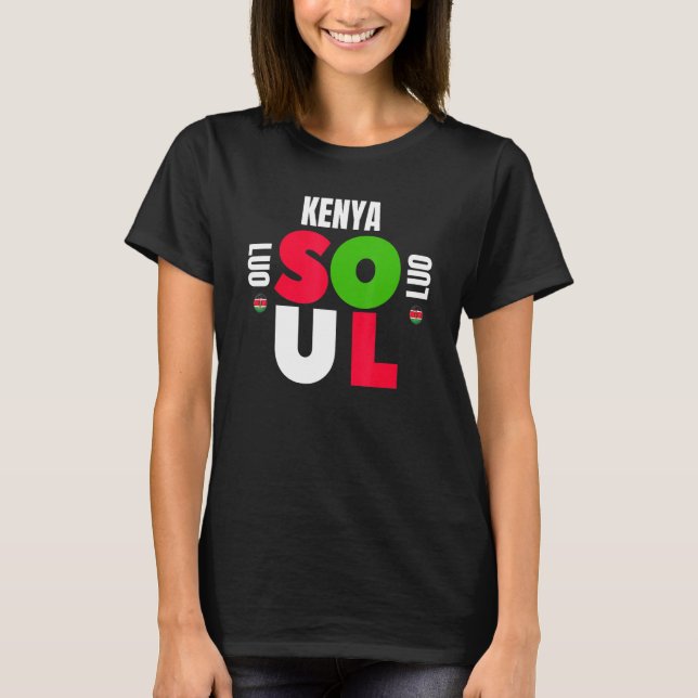 Kenya Soul Luo Ethnic Group Ancestry Initiation D T Shirt (Framsida)