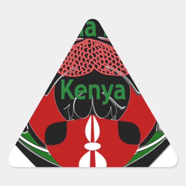 Kenya Triangelformat Klistermärke (Framsida)