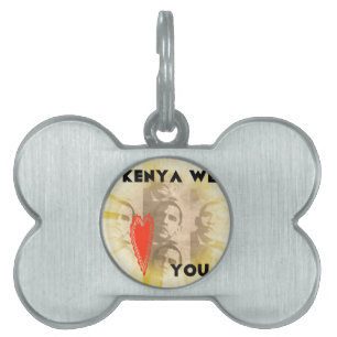 Kenya Vi Kärlek dig ett fantastiskt perspektiv på ID-bricka Husdjur