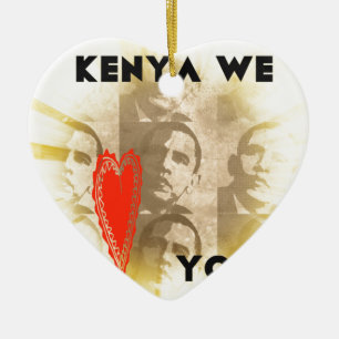Kenya Vi Kärlek dig ett fantastiskt perspektiv på Julgransprydnad Keramik