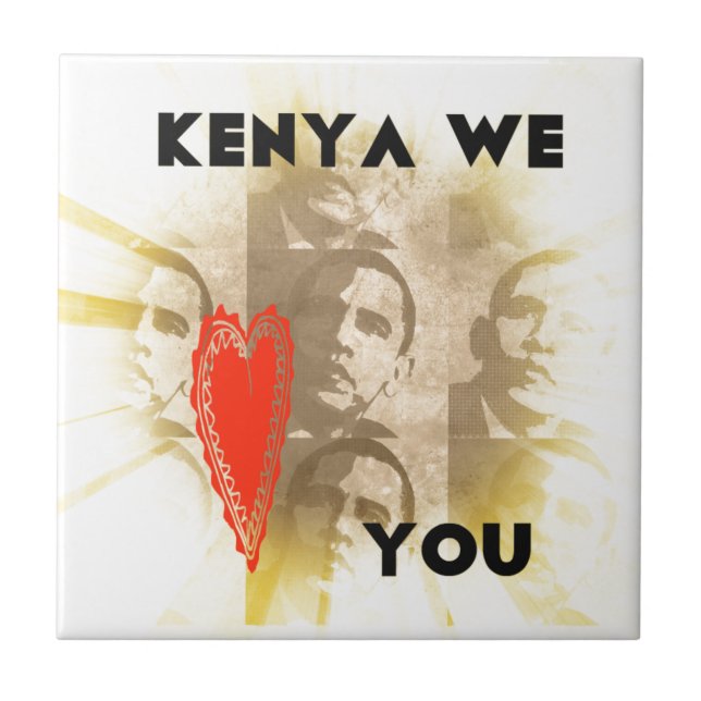 Kenya Vi Kärlek dig ett fantastiskt perspektiv på  Kakelplatta (Framsidan)