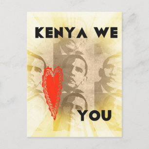 Kenya Vi Kärlek dig ett fantastiskt perspektiv på Vykort