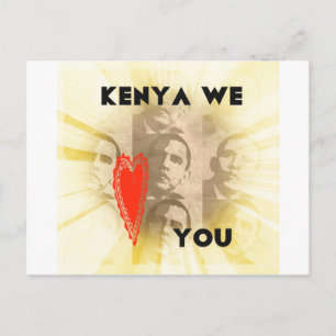 Kenya Vi Kärlek dig ett fantastiskt perspektiv på Vykort