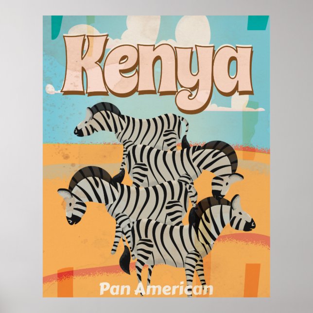 Kenya Vintage Resemalmanackaffisch Poster (Framsidan)
