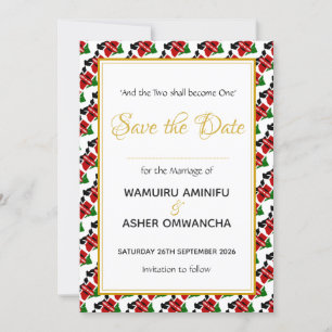 KENYA Wedding Christian Custom Celebration Spara Datumet