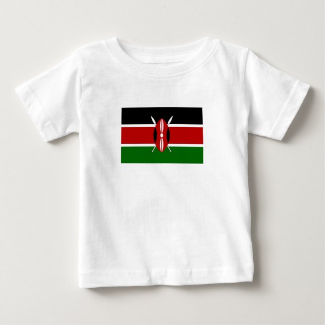 Kenyaflagga T Shirt (Framsida)