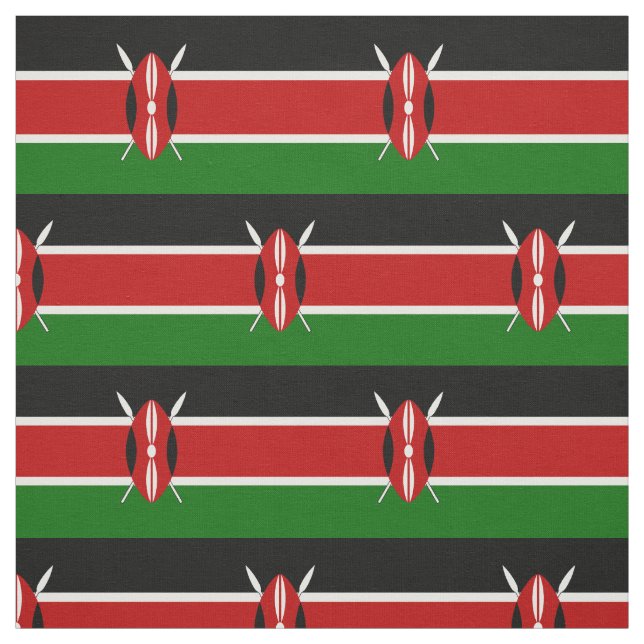 Kenyaflagga Tyg (Provkarta)