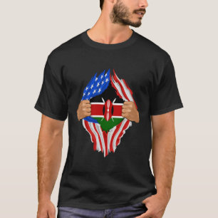 Kenyan Blood Inside Me Kenya Flagga T Shirt