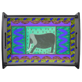 Kenyan Elephant Blue - servofack Frukostbricka