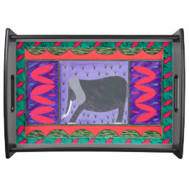 Kenyan Elephant Red-serverfack Frukostbricka