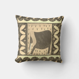 Kenyan Elephant Sepia Dekorativ kudde