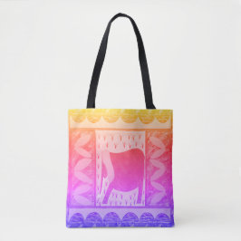 Kenyan Elephant Tote Bag Tygkasse